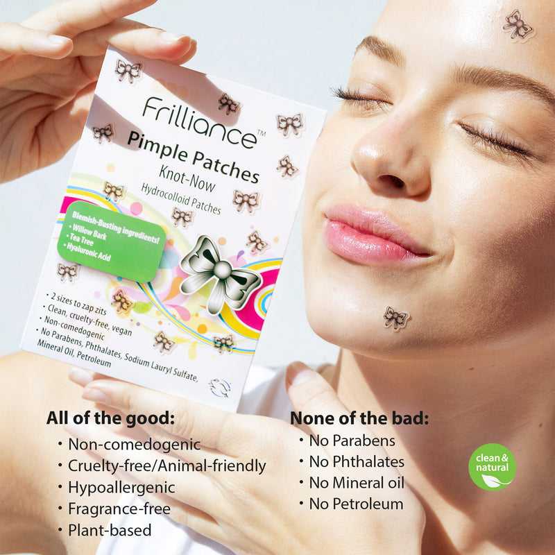 Knot Now Pimple Patches | 18 Black & White Bows